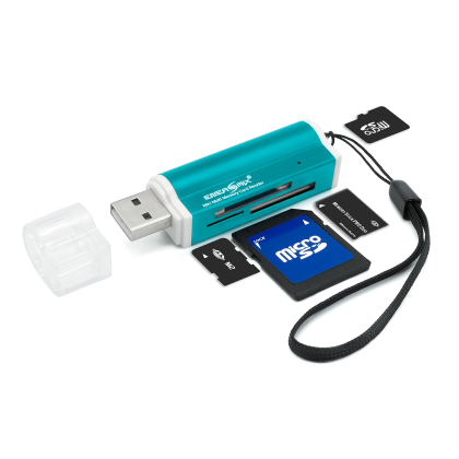 USB Multi Kartenleser Hi-Speed Kartenleser Blau