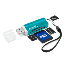 USB Multi Kartenleser Hi-Speed Kartenleser Blau