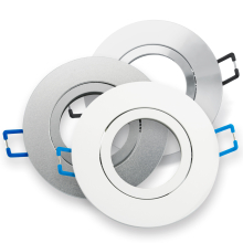 LED Einbaurahmen schwenkbar Aluminium  mit Druckring...