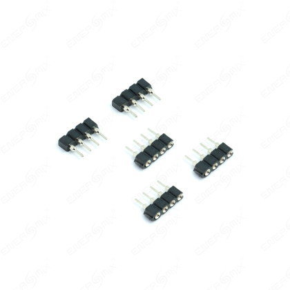5x schwarze PIN Stecker Verbindungsstecker zur Verbindung von LED SMD RGB Strips Controller / Verstärker / Leiste RGB Streifen