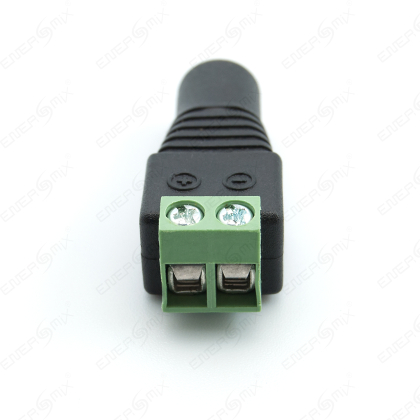 DC Verbinder Hohlbuchse Adapter mit Schraubklemme für Anschluss einfarbige LED SMD Strip Leiste Streifen und Trafo Netzteil