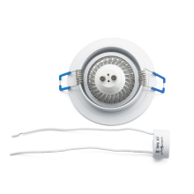 LED Einbauleuchten-Set - Rahmen Aluminium weiß schwenkbar / GU10 Fassung / High Power LED / 4.5W