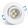 LED Einbauleuchten-Set - Rahmen Aluminium weiß schwenkbar / GU10 Fassung / High Power LED / 4.5W