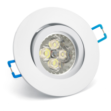 MR16 12V LED Einbauleuchten-Set - Rahmen Alu weiß...